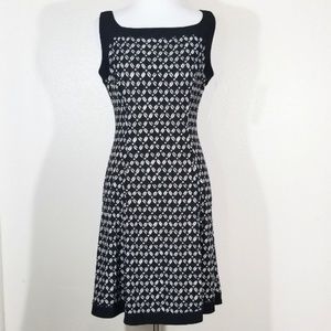 NWT Chaps Black and White Sleeveless Dress